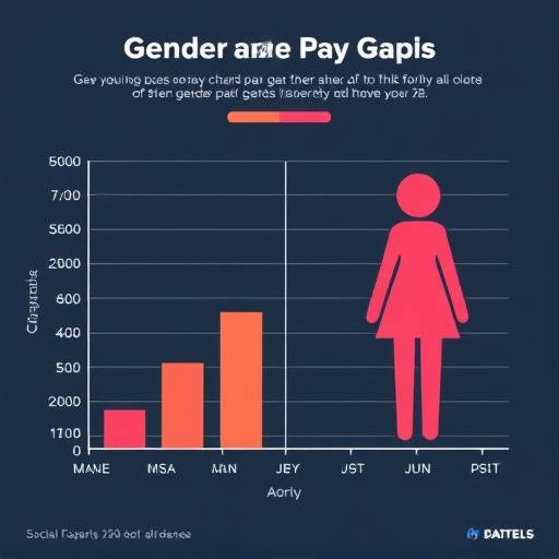 Grafico che mostra il divario salariale tra uomini e donne