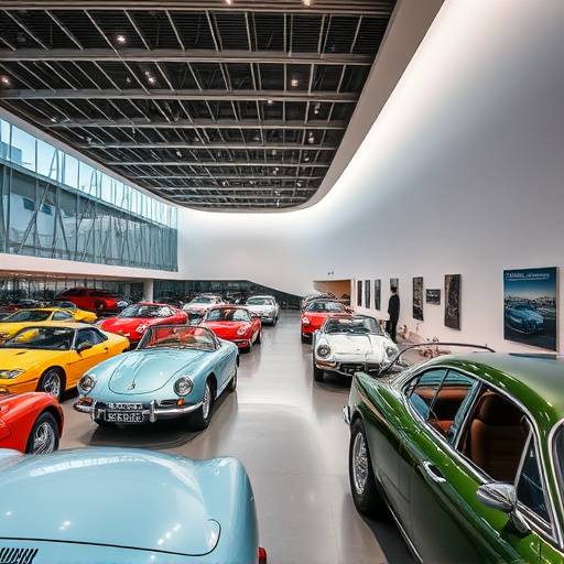 Interno del nuovo museo dell'auto di Torino