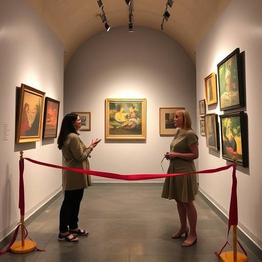 L'inaugurazione di una mostra d'arte a Firenze