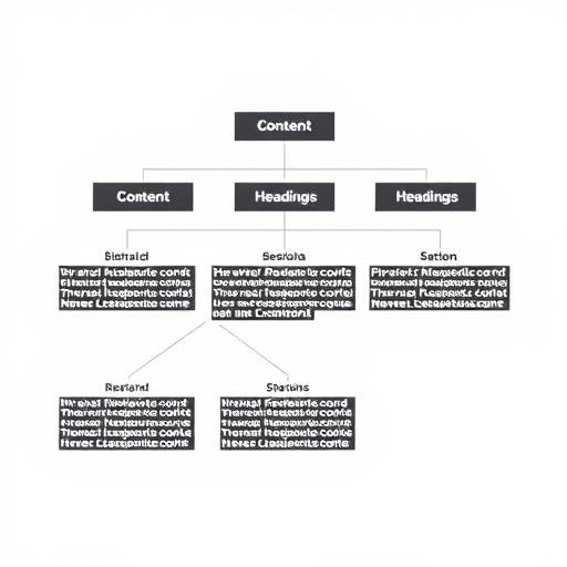 Un esempio di struttura di contenuto con intestazioni gerarchiche per una migliore navigazione.