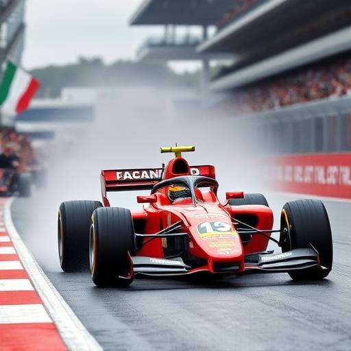 Un pilota italiano che vince il Gran Premio di Formula 1