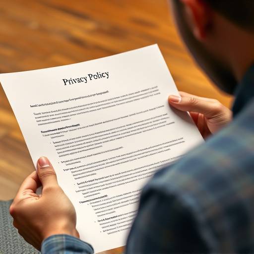 Una persona che legge un documento con un'icona di un lucchetto, che rappresenta la lettura dell'informativa sulla privacy.